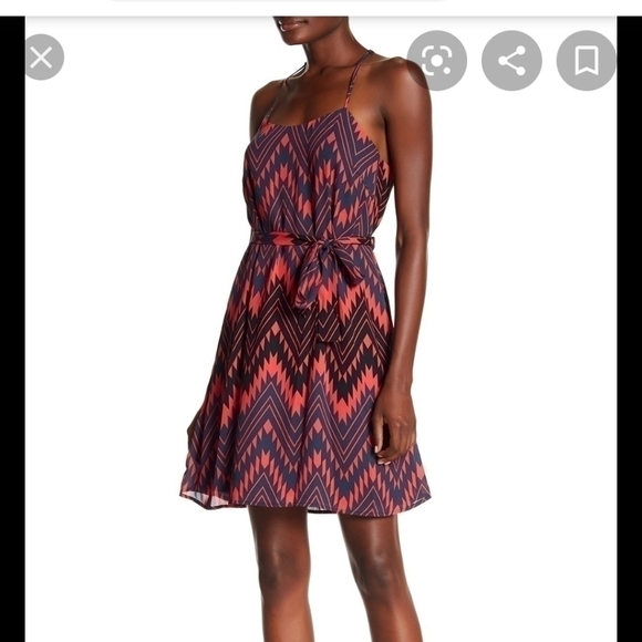 Collective Concepts Chevron Sleeveless Dress - Picture 1 of 7